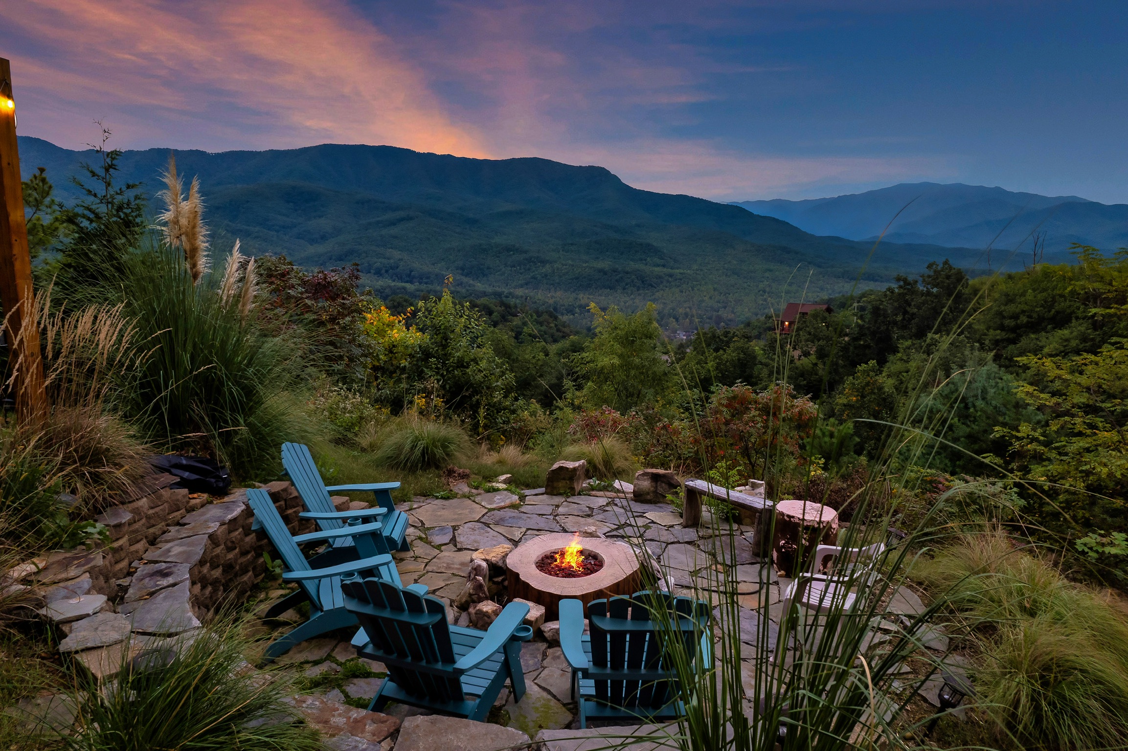 Scenic mountain view from Summit & Shores luxury cabins in Gatlinburg